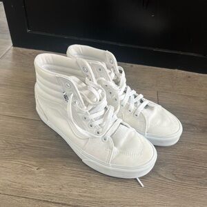 Vans high top canvas sneakers